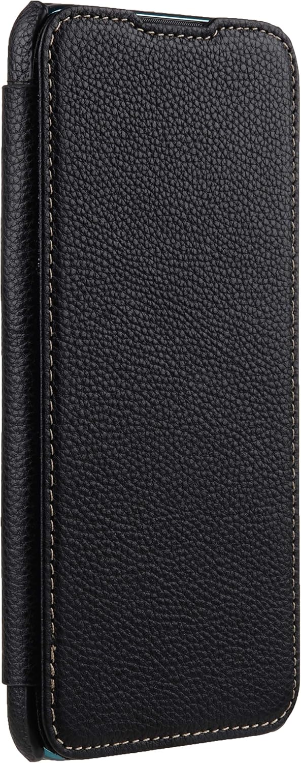 STILGUT Book Case kompatibel mit Huawei P40 lite Hülle aus Leder zum Klappen, Klapphülle, Handyhülle