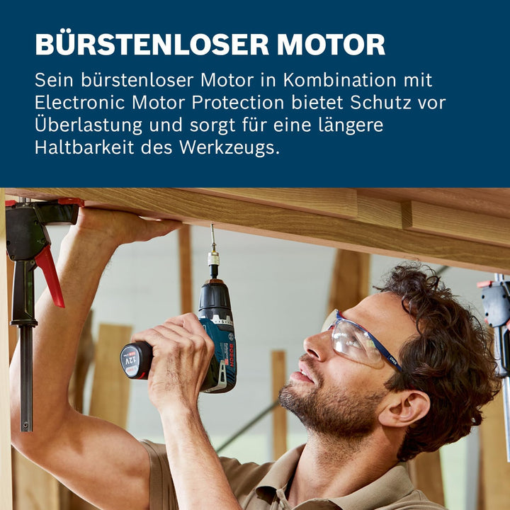 Bosch Professional 12V System Akku-Bohrschrauber GSR 12V-35 FC (inkl. 2 x Aufsatz, 2 x Akku GBA 12V