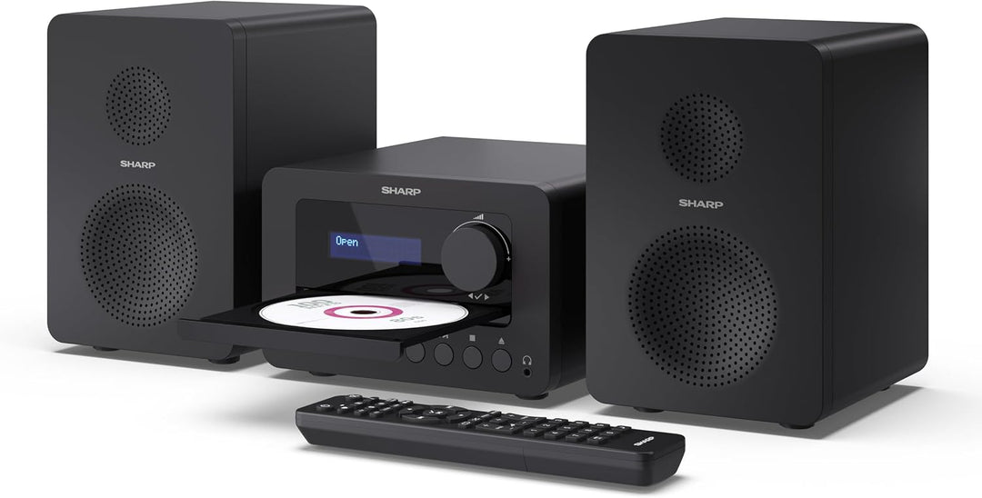 SHARP XL-B514(BK) Hi-Fi Mikrosystem mit FM-Radio, Bluetooth 5.0, CD-MP3-Player, USB-Wiedergabe, 30 W