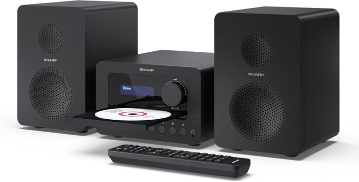 SHARP XL-B514(BK) Hi-Fi Mikrosystem mit FM-Radio, Bluetooth 5.0, CD-MP3-Player, USB-Wiedergabe, 30 W