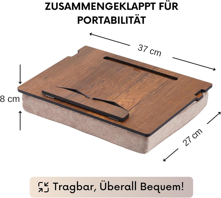 Vigo Wood Buchständer mit Stauraum, Buchhalter, Leseständer, Kochbuchhalter, Rezeptbuch Ständer, Hol