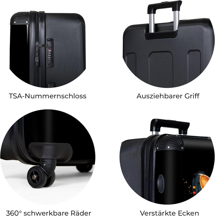 Koffer XL Gross 77x51.5x28 cm Reisekoffer mit Rollen Leicht Trolley grosser Hartschalenkoffer Rollko