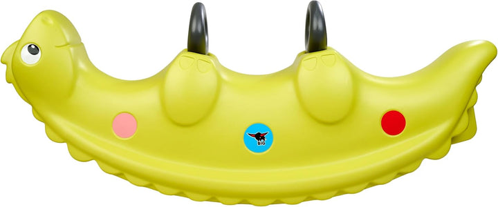 Big Sammy Rocker - Kinderwippe für 1 bis 3 Personen, mit süssen Rückenschuppen und stabilen Griffen,