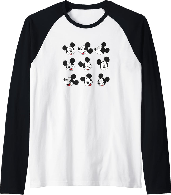 Disney Mickey And Friends Mickey Mouse Faces Grid Raglan