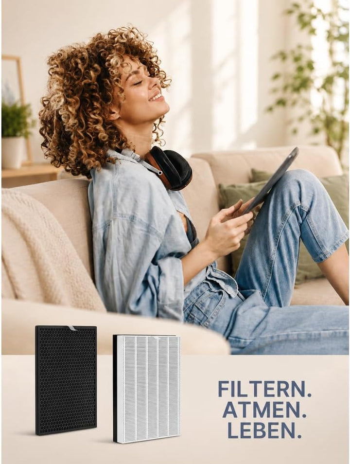 Comedes Ersatzfilterset passend für Philips AC1214/10 und AC2729/10 Luftreiniger (Series 1000) | HEP