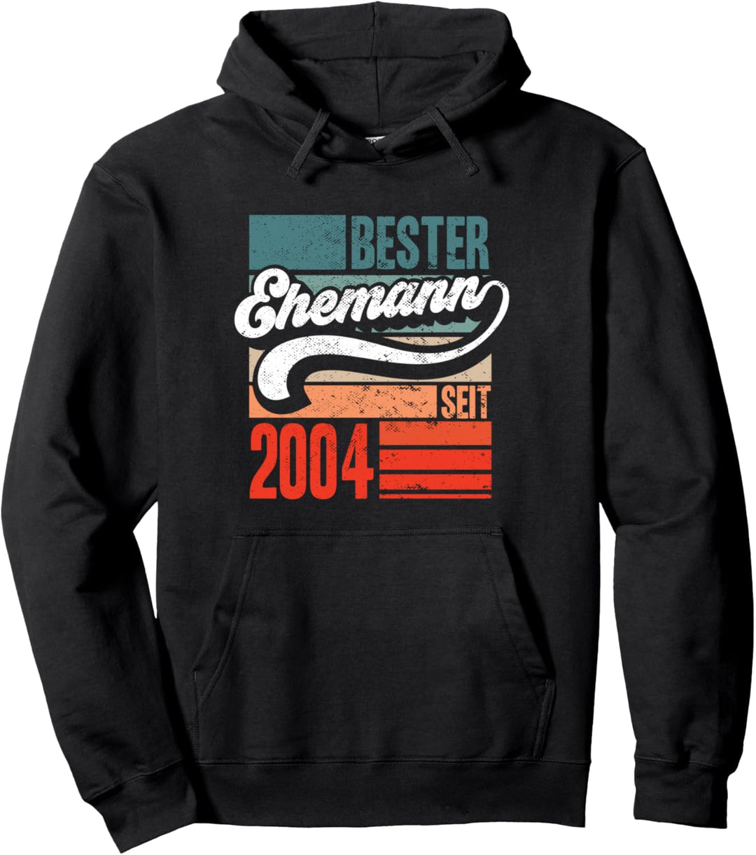 Bester Ehemann seit 2004 zum 18. Hochzeitstag Vintage Retro Pullover Hoodie