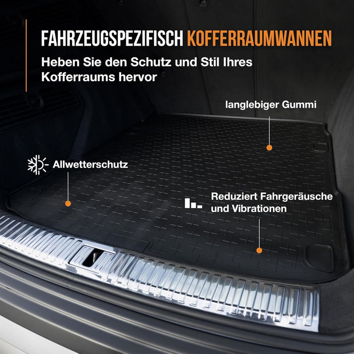Travall CargoMat Liner Kofferraumwanne Kompatibel Mit Audi Q3 (2011-2018) RS Q3 (2013-2018) TBM1073