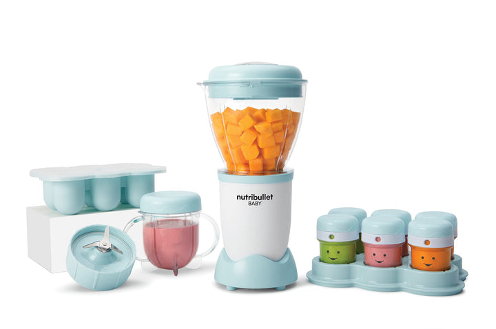 nutribullet Baby, Mixer für Babynahrung, Elektrischer Mixer, 200 Watt Leistung, 6 Gläschen, Gefriers