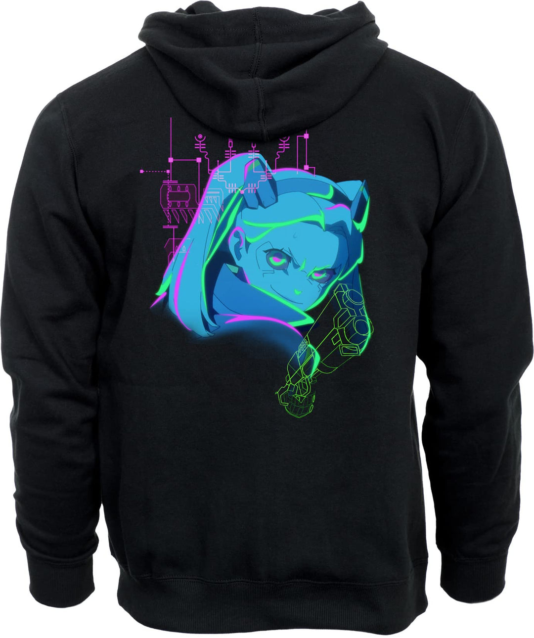Cyberpunk: Edgerunners Hoodie Neon Rebecca Black Size S