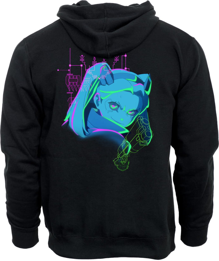 Cyberpunk: Edgerunners Hoodie Neon Rebecca Black Size S