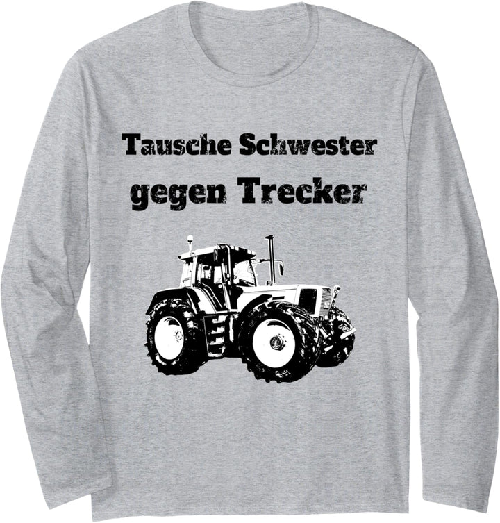 Landwirt Trecker Traktor Sohn Bruder Kind lustiges Geschenk Langarmshirt