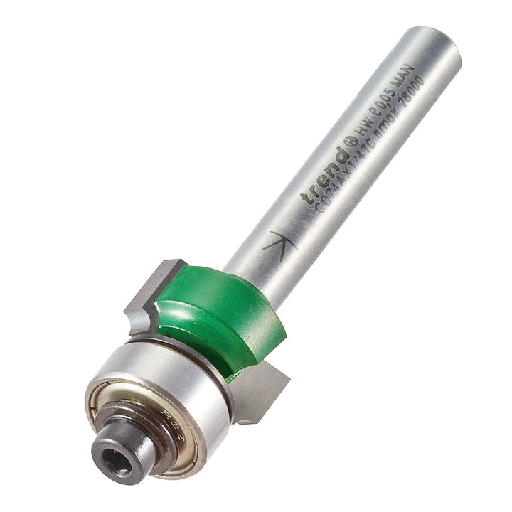 Trend Craft Rundfräser mit Schaftlager, C074AX1/4TC B/GUIDED OVOLO, 1,6 mm Rad, B/GUIDED OVOLO, 1,6