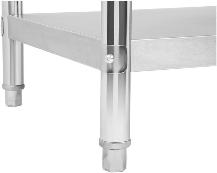 Royal Catering RCAT-120/60-NW Arbeitstisch Edelstahl Küche Edelstahltisch 120 x 60 x 85 cm höhenvers