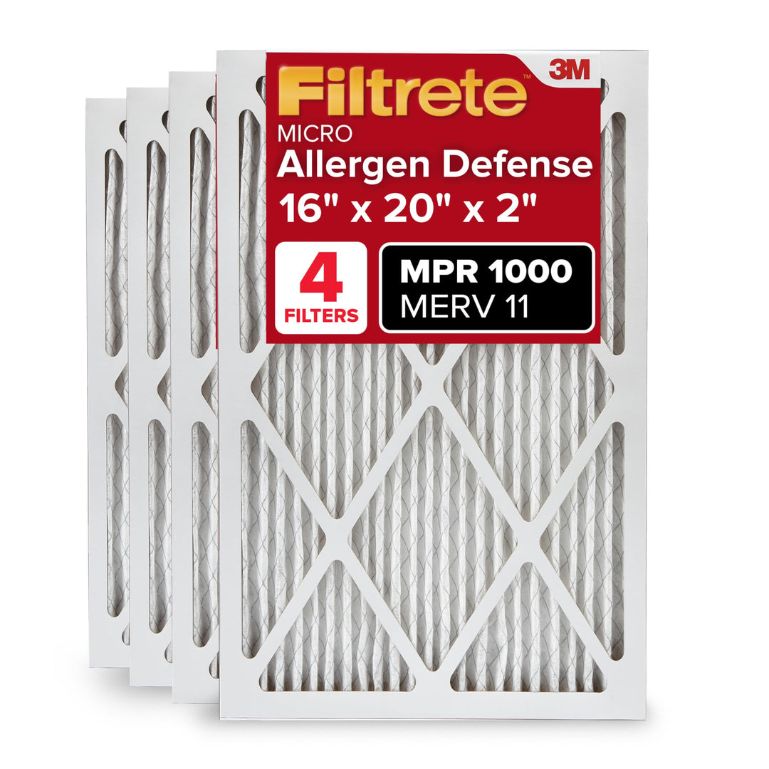 Filtrete 16 x 20 x 2, AC Ofenluftfilter, MPR 1000, Micro Allergen Defense, 4 Stück (genaue Masse 15,