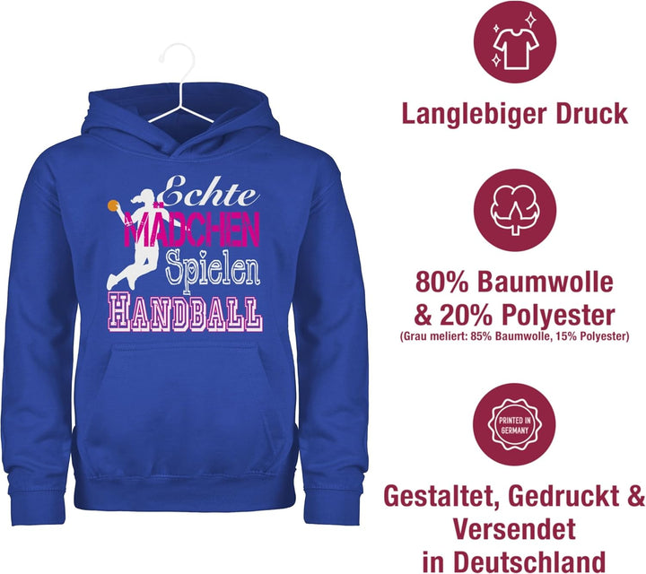 Shirtracer - Kinder Hoodie Jungen - Sport Kleidung - Echte Mädchen Spielen Tennis, 1 Royalblau