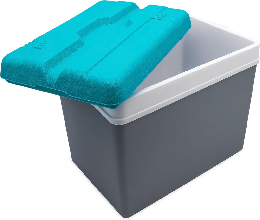 Kühlbox aus Kunststoff - Outdoor Thermobox mit Tragegriff - Kühltasche Isoliertasche Thermo Behälter