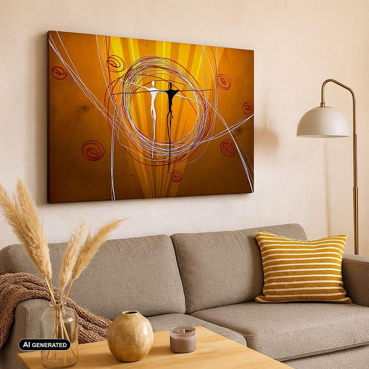 Bilder auf Leinwand Leute Tanz Linien Tapeten Leinwandbild 70x50cm Wandbilder Dekoration Wohnzimmer