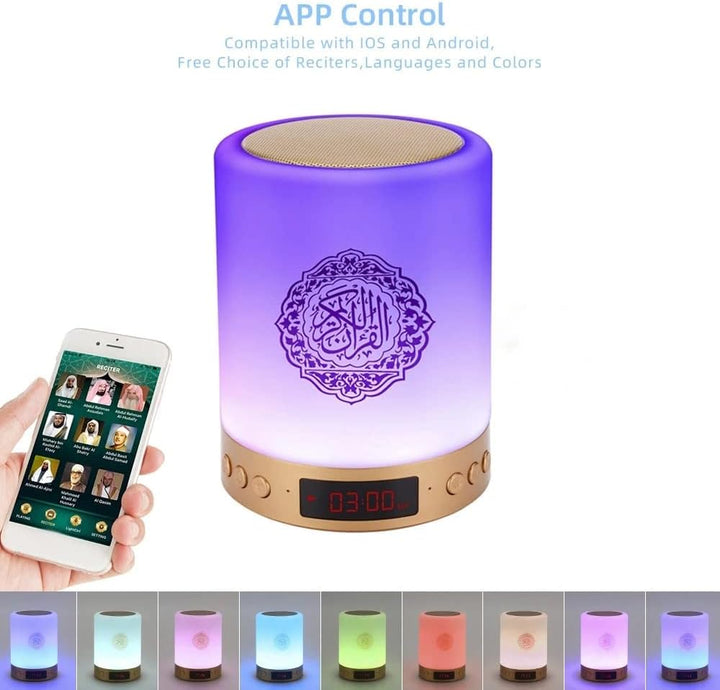 Telawah Koran Bluetooth Lautsprecher Mit Fernbedienung, Koran Smart Touch LED-Lampe, MP3-Musik-Playe