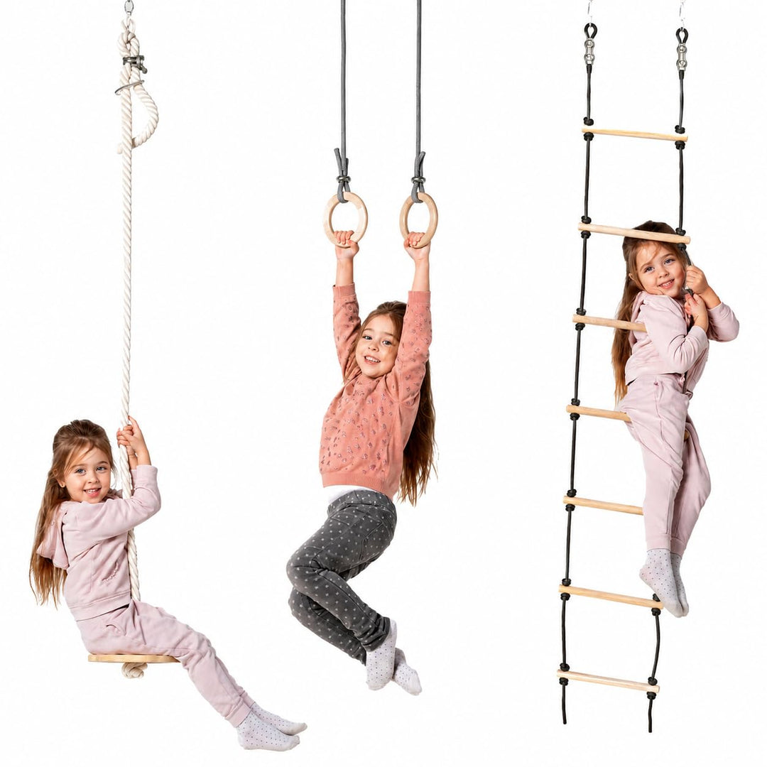 Goodevas Kinder Spielset – Indoor Klettergerüst und Outdoor Jungle Gym für Jungen und Mädchen – Klet