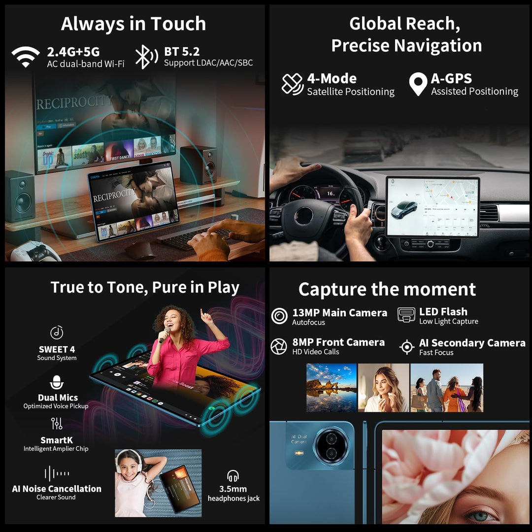 TECLAST T70 Tablet 14" Zoll Top Gaming Tablets Android, Helio G99 2.2GHz Octa-Core, 20GB RAM+256GB R