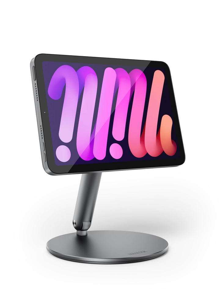 LULULOOK Magnetisch iPad mini 7 Ständer mit 360° Drehbar Basis, Aluminium Faltbar Mini 6 Halterung T