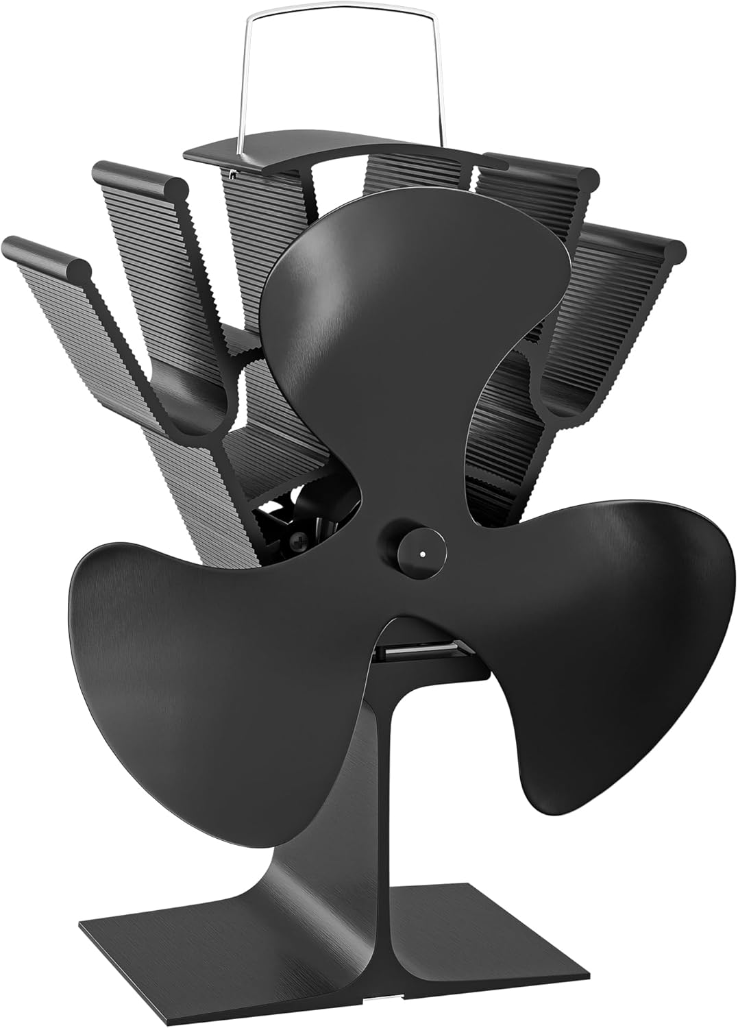 Wiltec Kaminofenventilator mit 3 Flügeln 70 bis 350°C, Ofenventilator ohne Strom, Kaminventilator fü