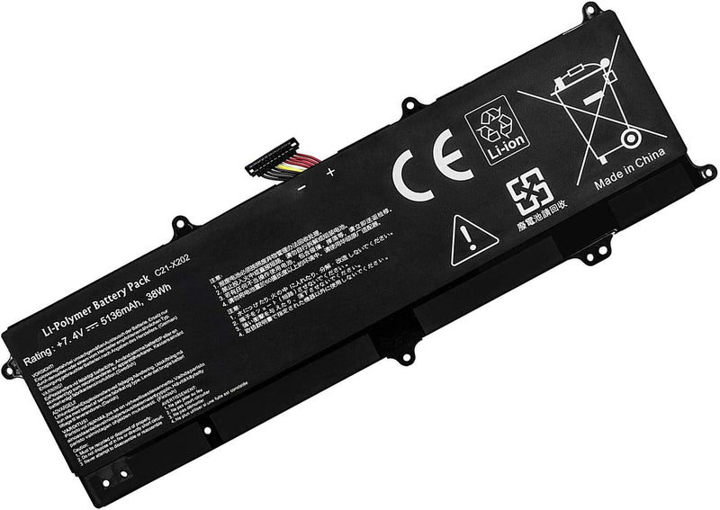 XITAIAN 7.4V 38Wh 5136mAh C21-X202 Ersatz Laptop Akku für Asus VivoBook S200, S200E X201 X201E X202