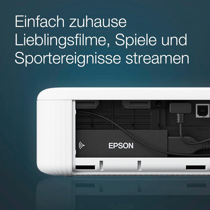 Epson CO-FH02 Smart Full HD-Projektor, 3.000 Lumen, bis zu 391-Zoll-Projektionsfläche Android TV Ful