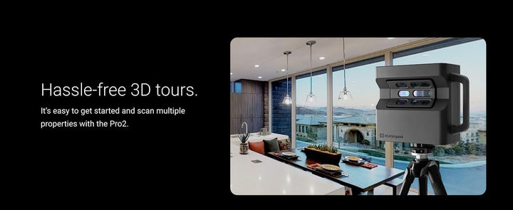 Matterport Pro2 3D 360-Grad-Kamera-Rucksack-Bundle - Enthält Pro2 3D-Kamera, Stativ, Klemme und Ruck