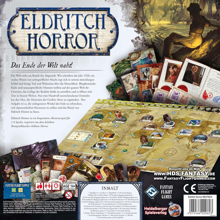 Fantasy Flight Games | Eldritch Horror | Grundspiel | Expertenspiel | Strategiespiel | 1-8 Spieler |