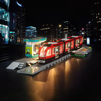 LocoLee Licht Kompatibel mit Lego City 60423 Strassenbahn mit Haltestelle, Nur Lichter Set - Kein Mo