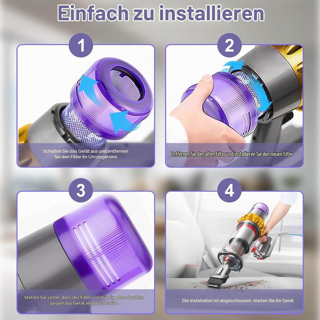 V11 Filter für Dyson, 3 Stück Ersatzfilter für Dyson V15 Detect, Ersatz Filter für Dyson V11 V15 SV1