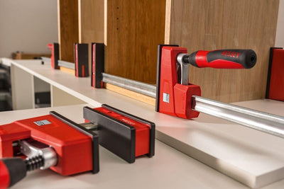 BESSEY 2x Korpuszwinge REVO KRE60-2K-SET, Spannweite 600 mm Ausladung 95 mm, Metallverstärktes Kunst