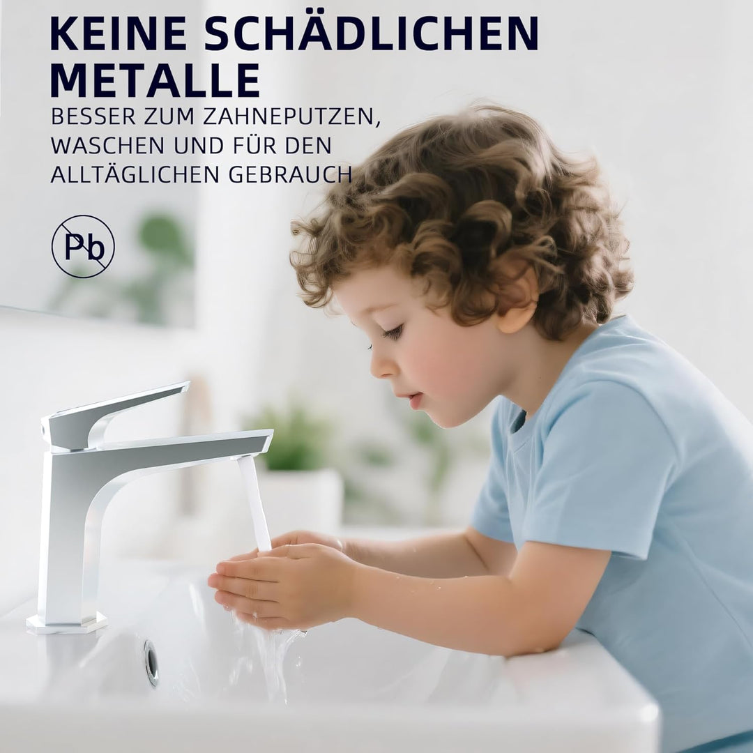 BELZ Wasserhahn Bad, Einhandmischer Waschtischarmatur, Armatur Badezimmer, Mischbatterie Waschbecken