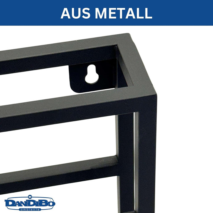 DanDiBo Weinregal Wand Metall Schwarz Design 96603 Flaschenregal Weinflaschenhalter Weinhalter Flasc