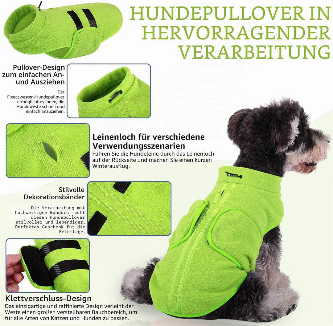 Hundepullover Fleece Weste Hundemäntel Winter Warmer Hundeweste für Kleine Hunde Weicher Fleece Hund