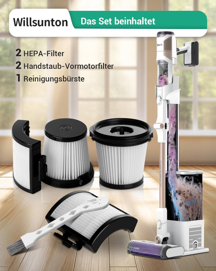 IW3612EU Filters Kompatibel mit Shark IW1611DE IW1611EU IW3611DE IW3611EU Detect Clean & Empty Akku-