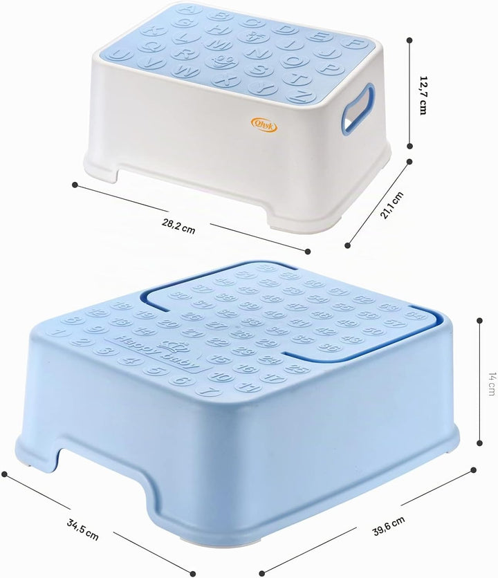 QHYK Tritthocker, Zweistufiger Tritthocker für Kinder, Trennbar Separate Nutzung, Robust Antirutsch,