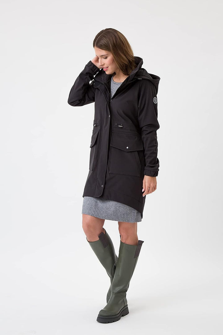 fun2bemum 5in1 PARKA Softshell Mantel,Coat,Umstandsjacke, FRONT/BACK Baby Tragejacke, Multifunktion