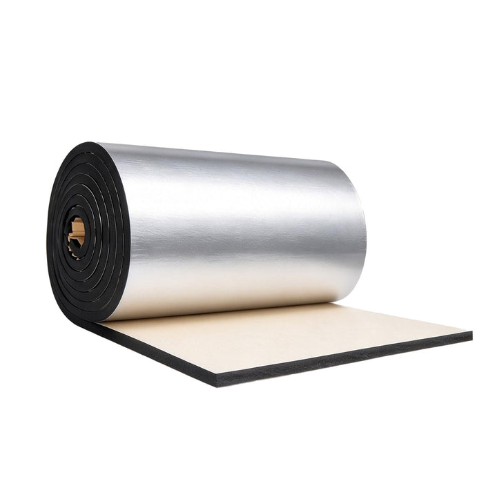 Dämmmatte Selbstklebend Kautschukmatte 5mm, Alu Isolierfolie 40cm X 5m,