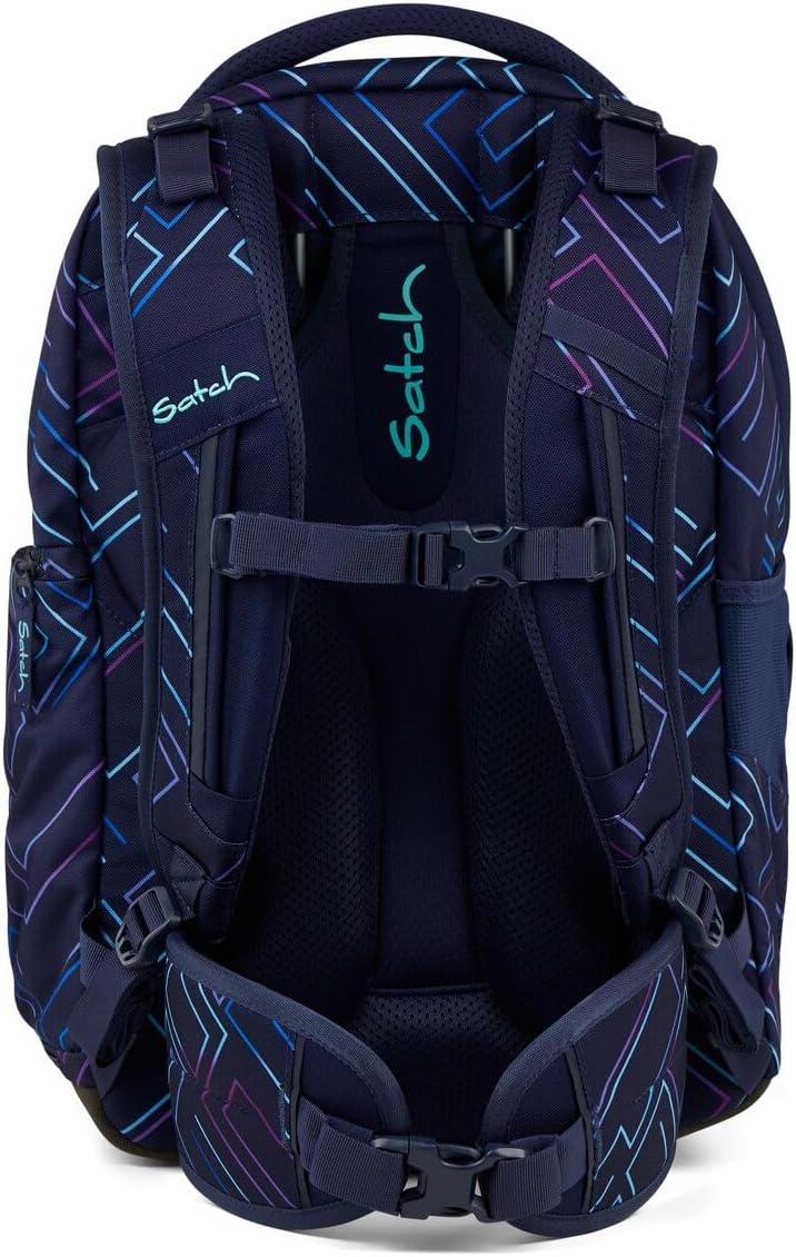 Satch Match Schulrucksack Set 3tlg. inkl. Schlamperbox und Sporttasche Purple Laser, Purple Laser