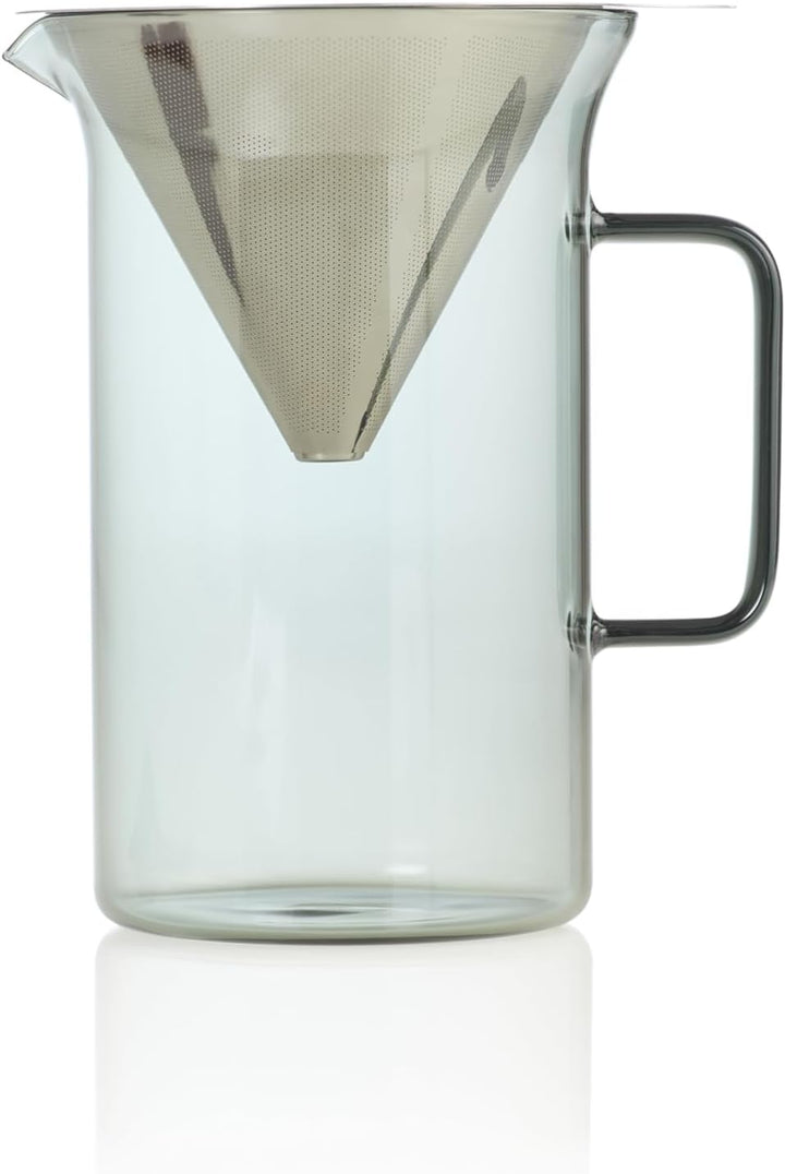 AdHoc MC82 Pour Over Kaffeebereiter Impact | 600 ml | Mundgeblasenes Borosilikatglas | Aromaschonend