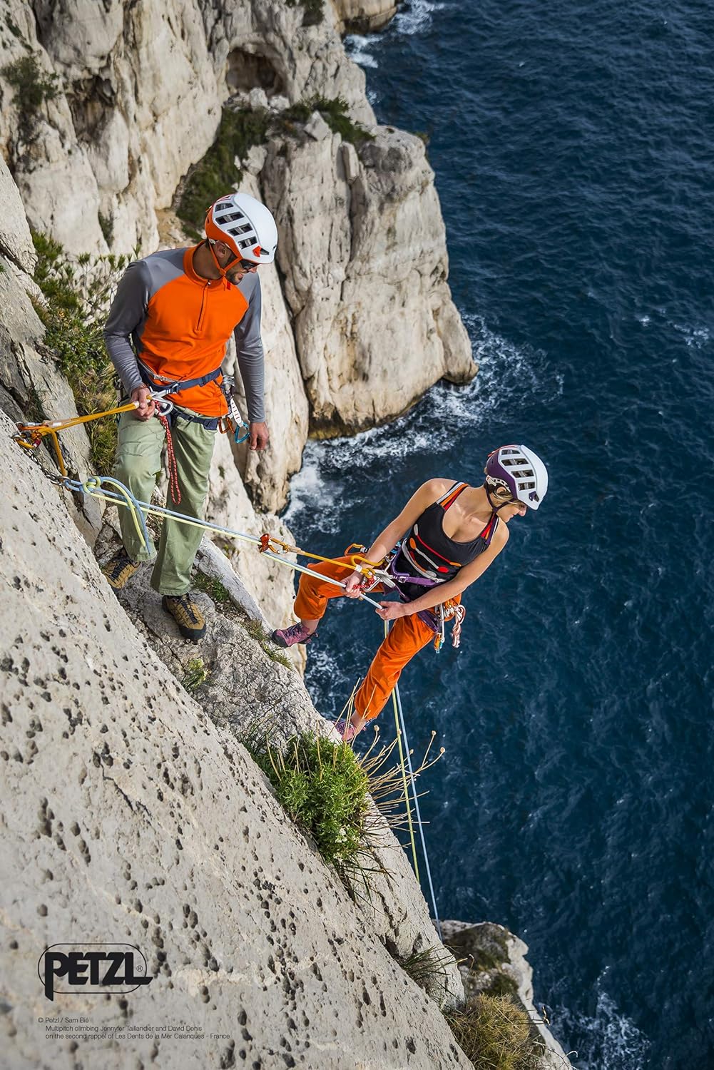 PETZL Unisex Verticality Speläogurt (1er Pack) 2 Orange/ Schwarz, 2 Orange/ Schwarz