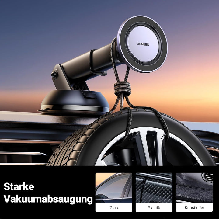 UGREEN MagSafe Autohalterung 2 in 1 Handyhalterung Auto Magnet 360° Drehbar Kfz Handyhalterung Auto