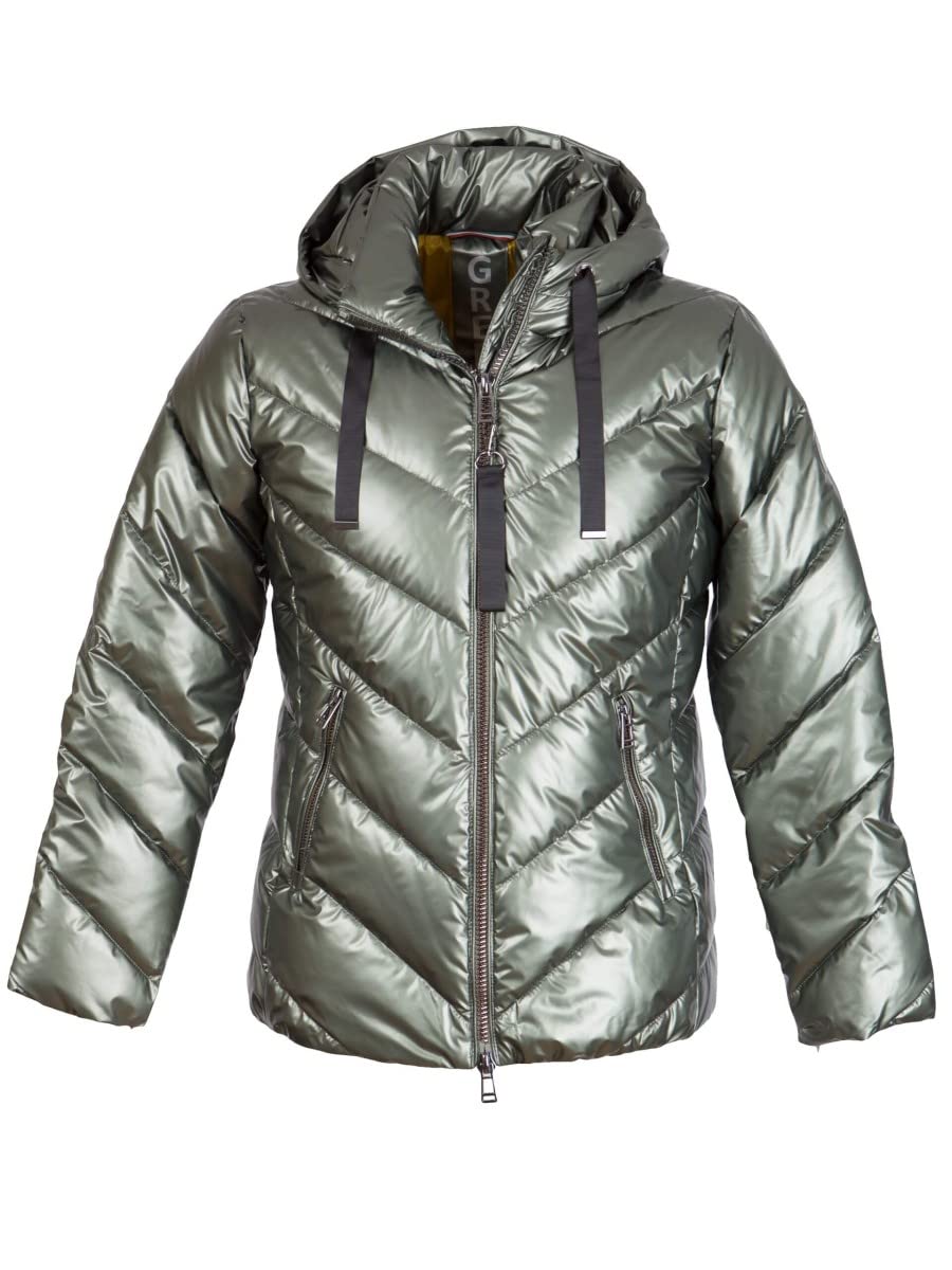 Green Goose Damen Kapuzenjacke 21447711 Diagonalstepp Whiskey Fb 225 40 Grün, 40 Grün