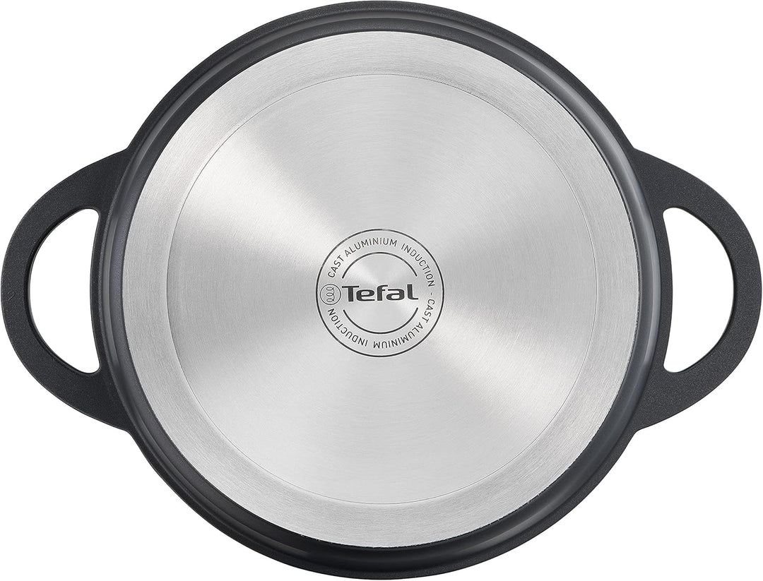 TEFAL TRATTORIA E21853 Schmortopf| Aluguss | Gussdeckel | Antihaft-Beschichtung| gute Wärmespeicheru