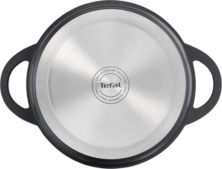 TEFAL TRATTORIA E21853 Schmortopf| Aluguss | Gussdeckel | Antihaft-Beschichtung| gute Wärmespeicheru