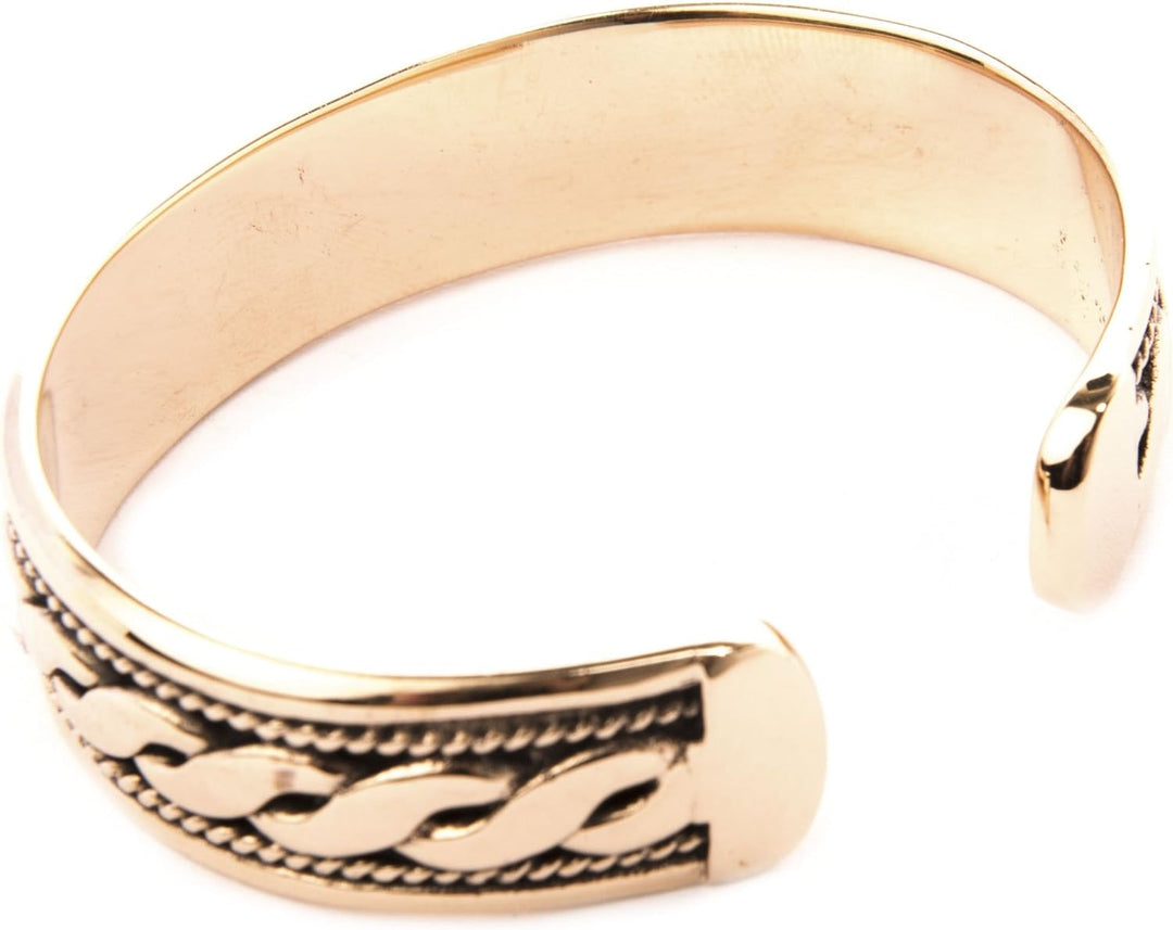 Windalf Mittelalter Armschmuck LUKAN Ø 6.3 cm Armreif mit Wikingerknoten Hochwertige Bronze