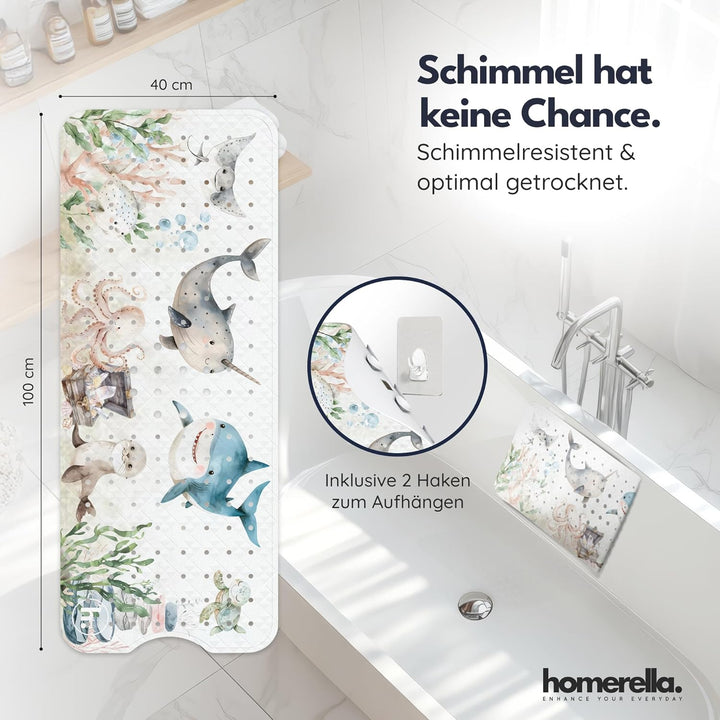 Homerella Badewannenmatte rutschfest Kinder - Antirutschmatte, Duschmatte Light Aqua, Light Aqua