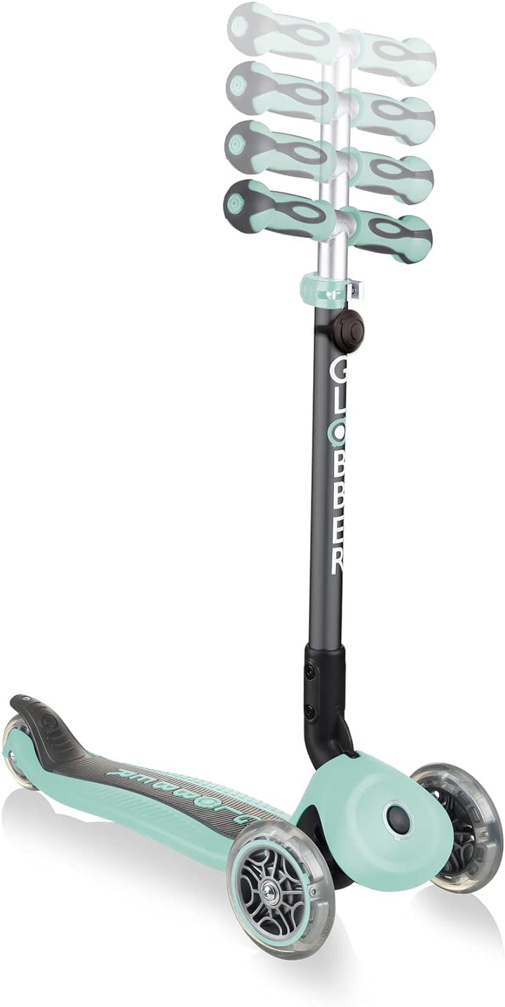 Globber Unisex Jugend Go•up Deluxe – Skalierbarer Tretroller mit 3 Rädern und Sitz für Kinder Von 15